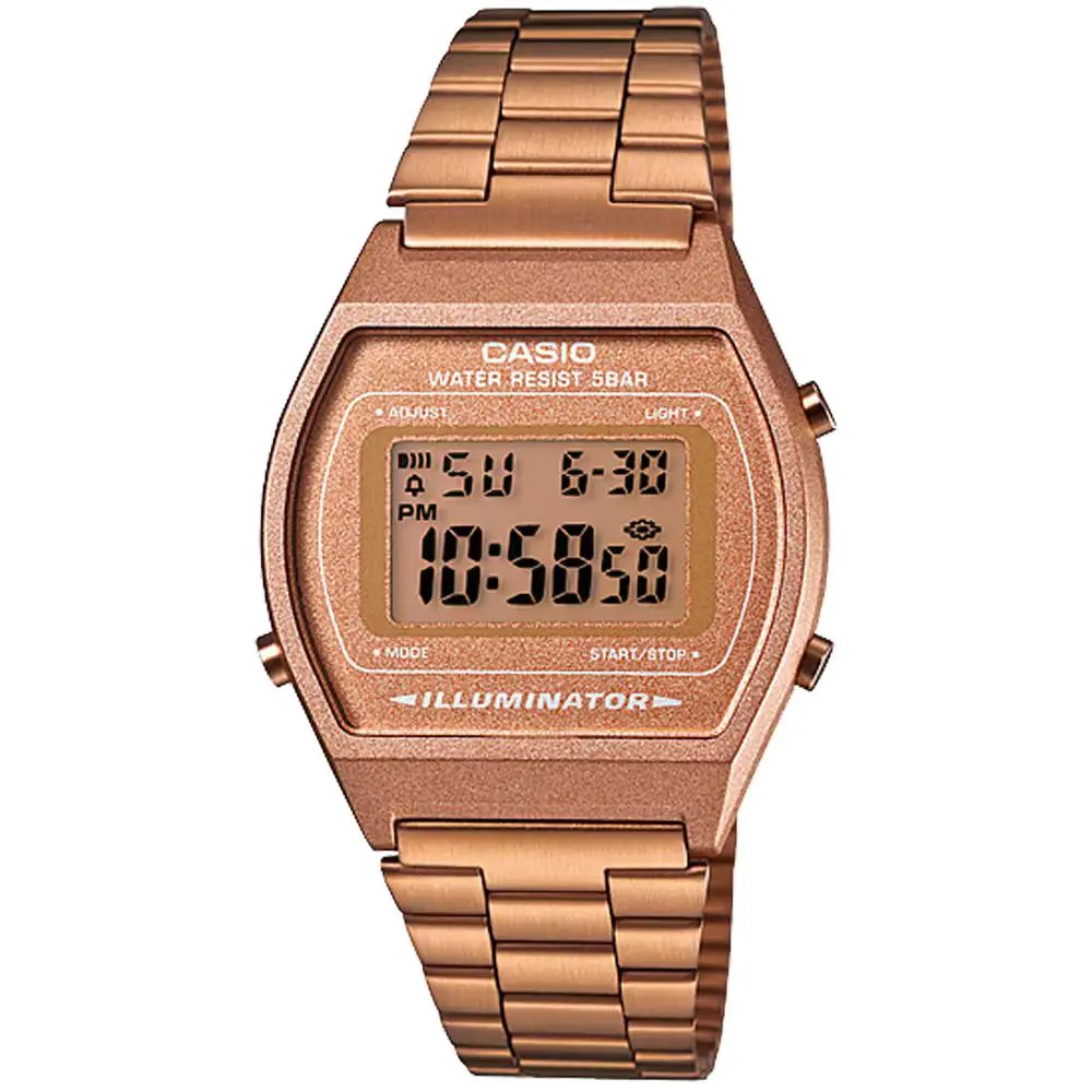 Casio B640WC-5A Vintage Series Rose Gold Digital Quartz Watch