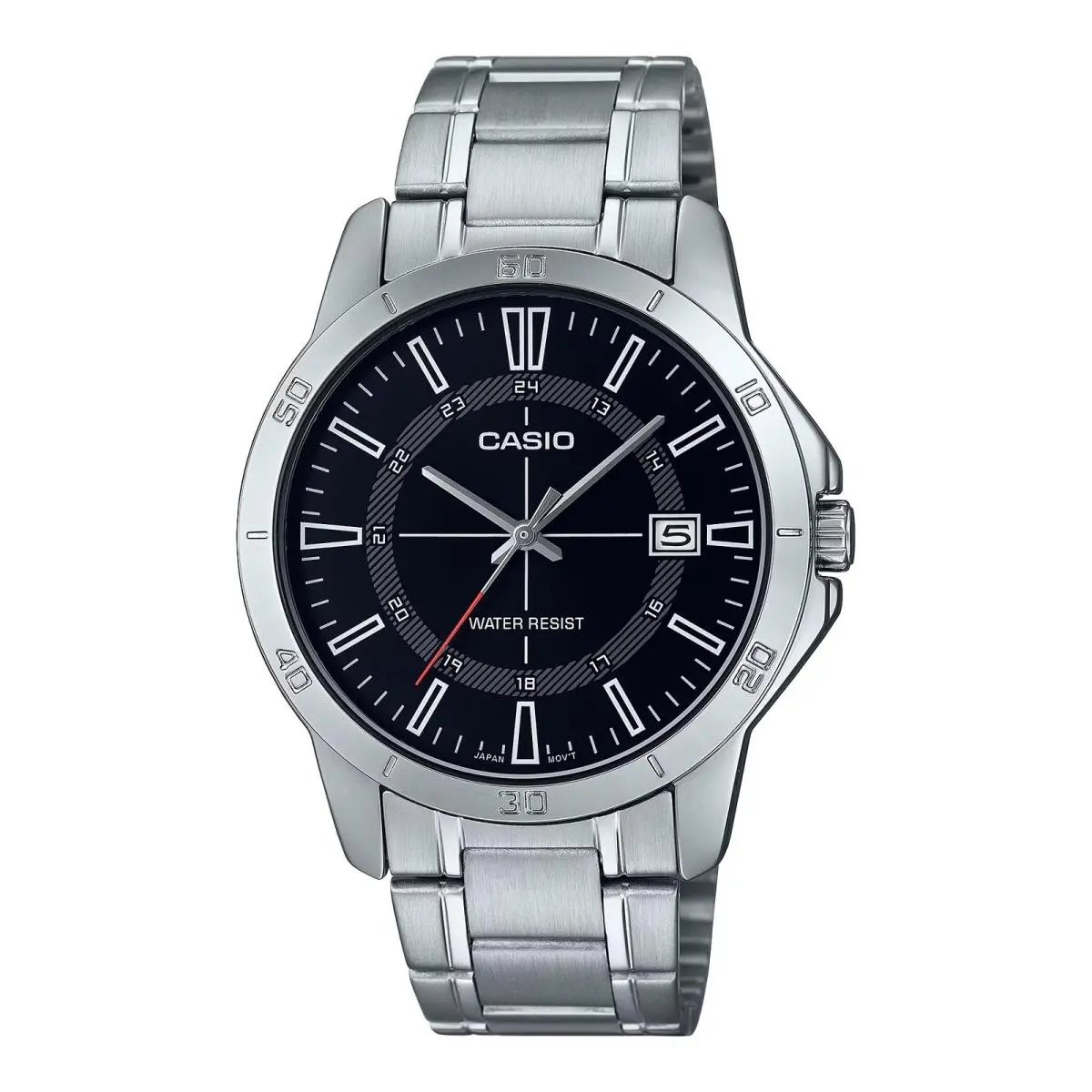 Casio Men’s Black Dial Stainless Steel Bracelet Watch - Casio MTP‑V004D‑1CUDF