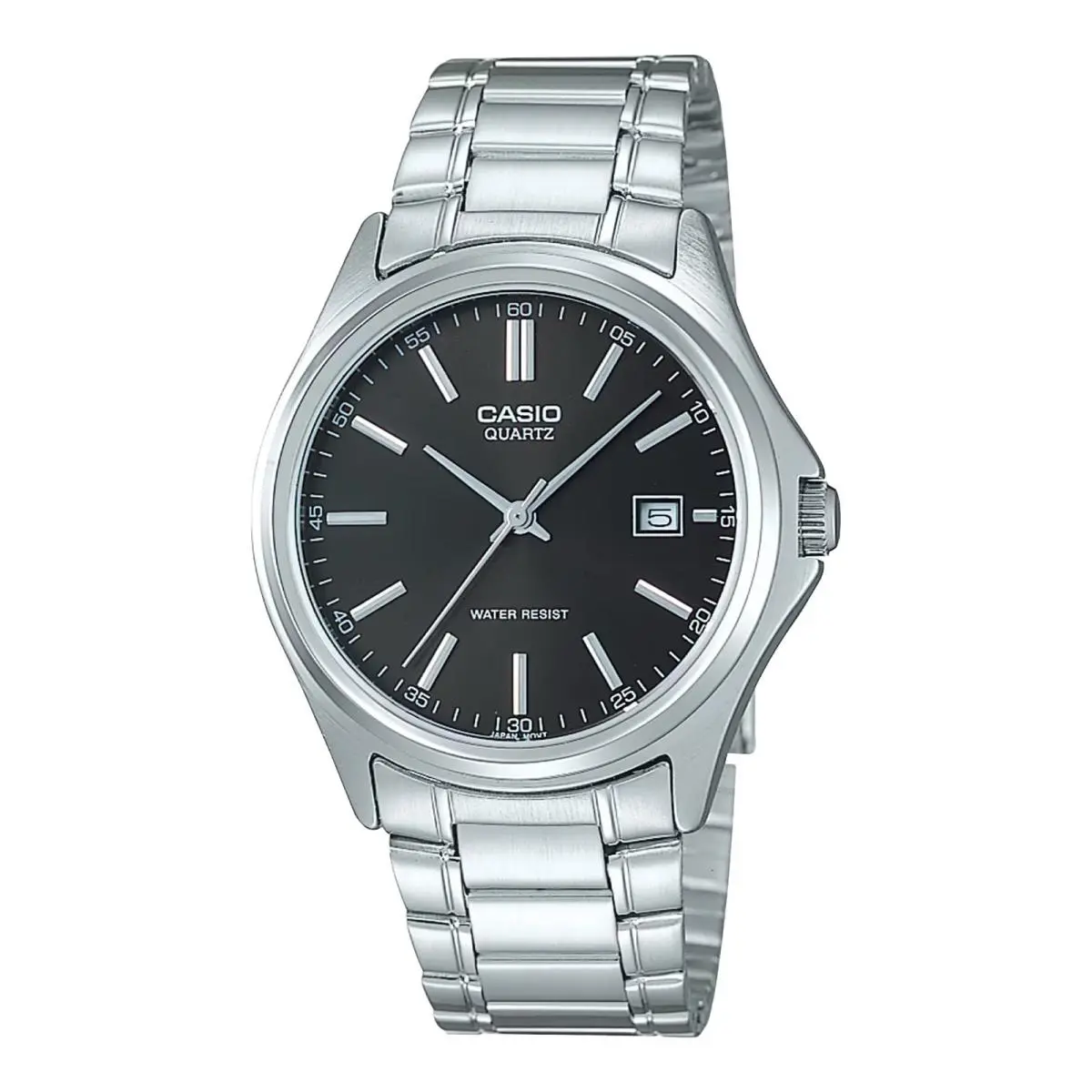 Men’s Silver Stainless Steel Watch with Black Dial - MTP-1183A-1A by Casio