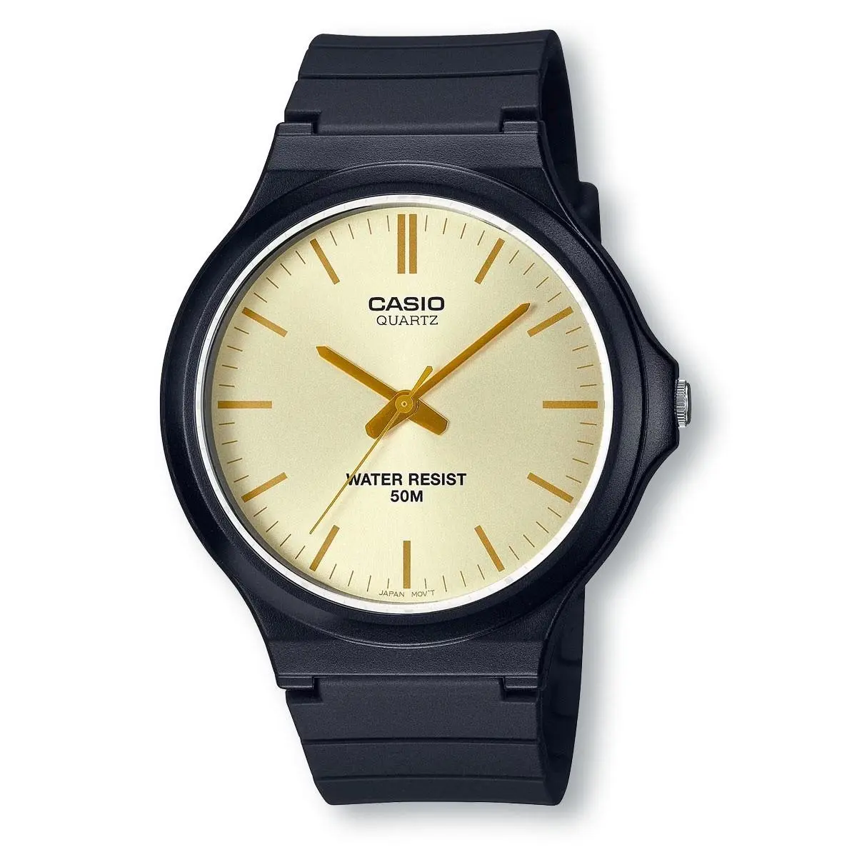 Casio MW240-9E3 Large Case Easy Reader Analog Watch Gold Dial