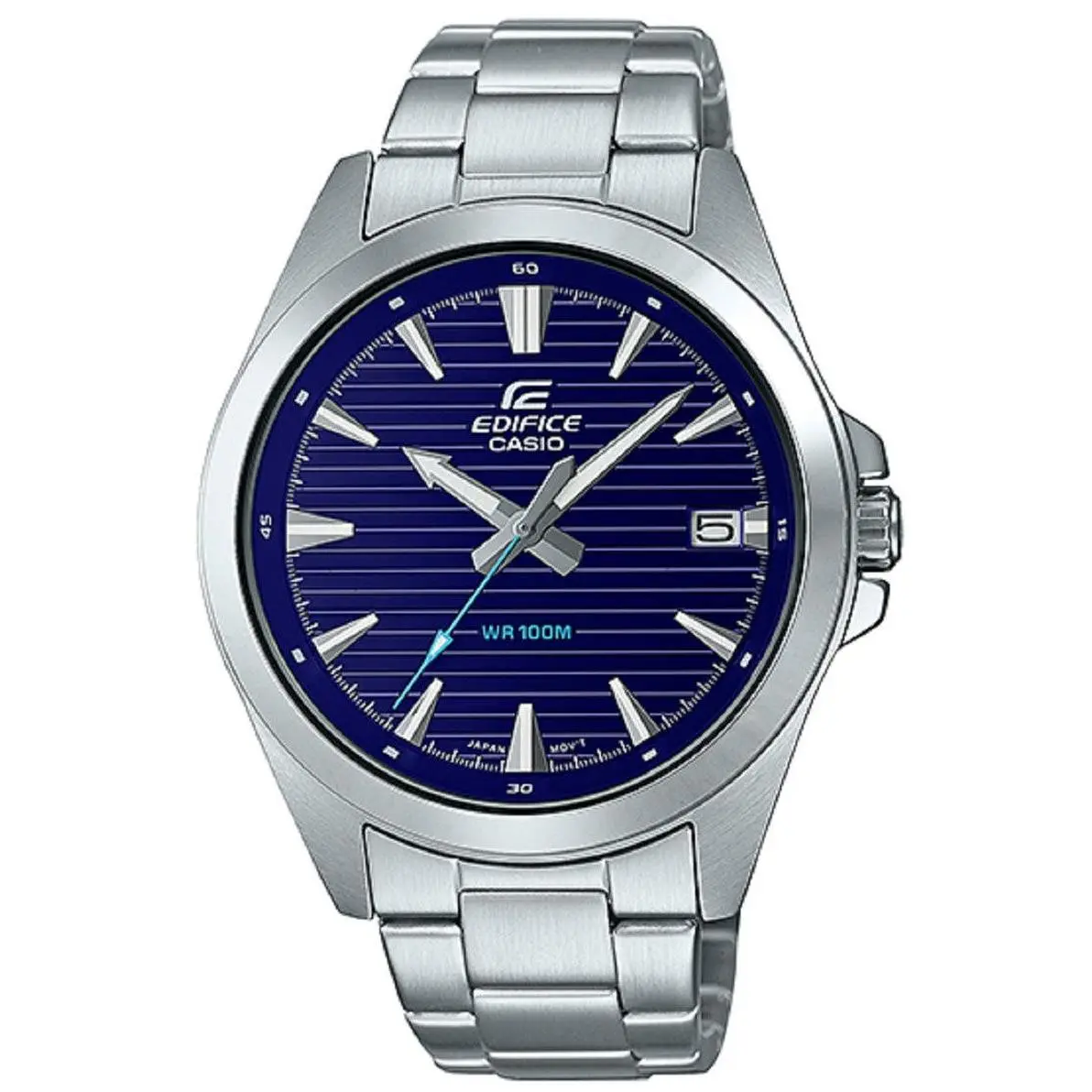 Casio Edifice Men`s Blue Dial Stainless Steel Watch EFV-140D-2A