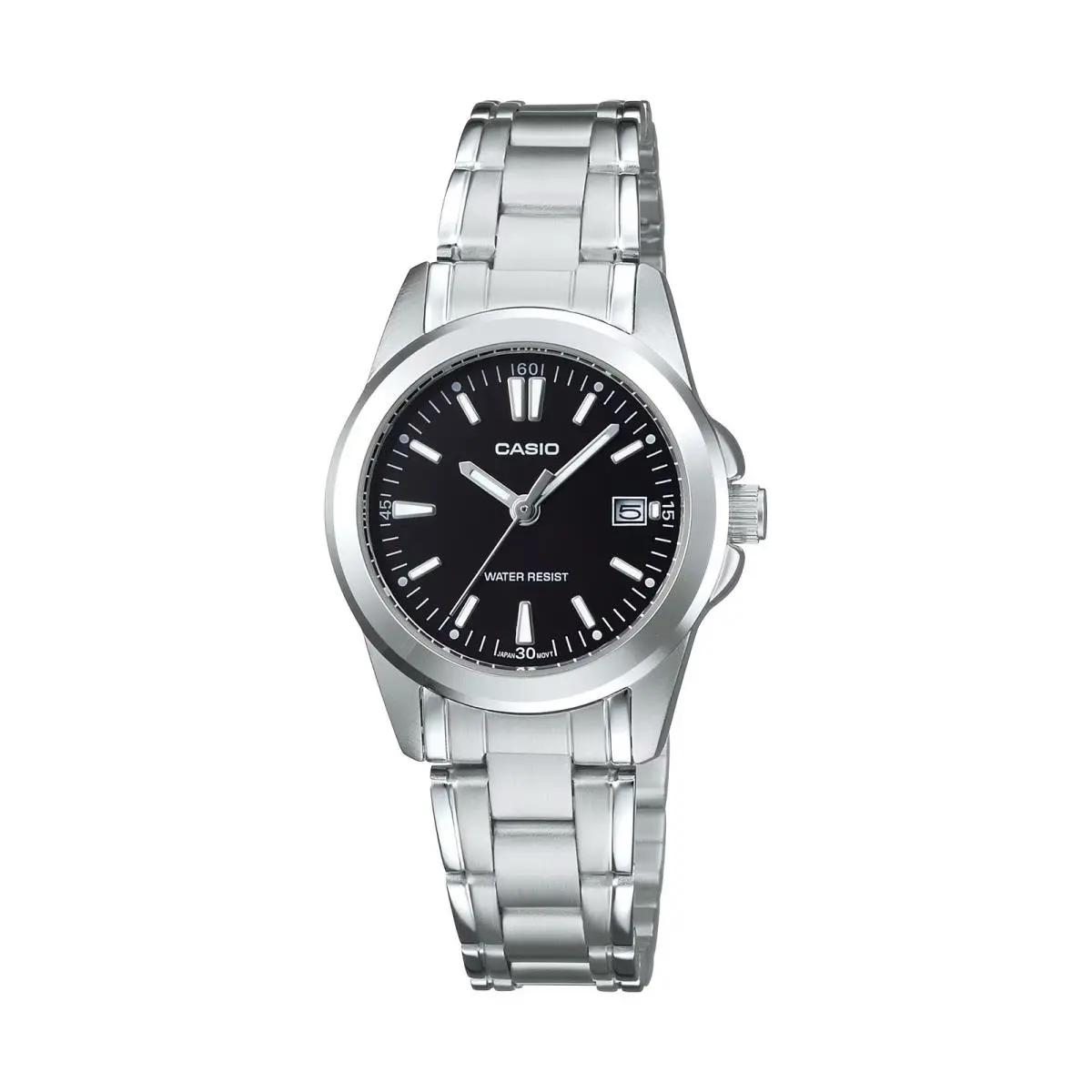 Casio Women’s Black Dial Stainless Steel Bracelet Watch - LTP-1215A-1A2D