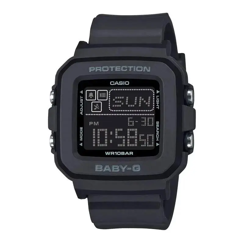 Casio Baby-g BGD10-1 Women`s Digital Black Watch Shock Resistant 100M Box