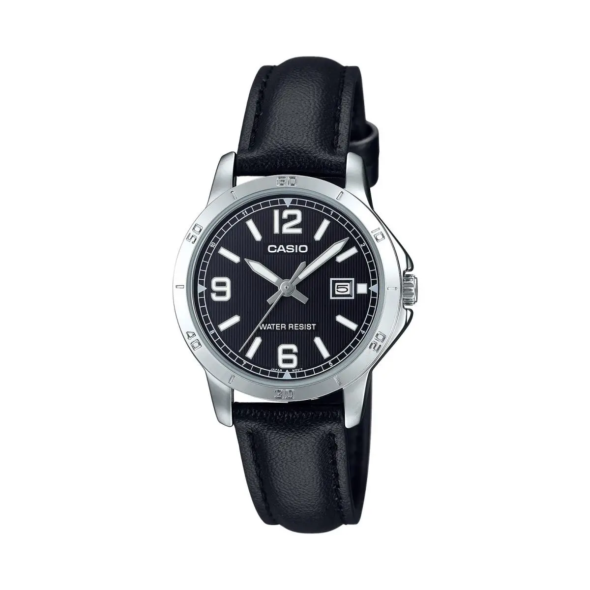 Casio Women’s Black Analog Watch with Black Dial - LTP-V004L-1B