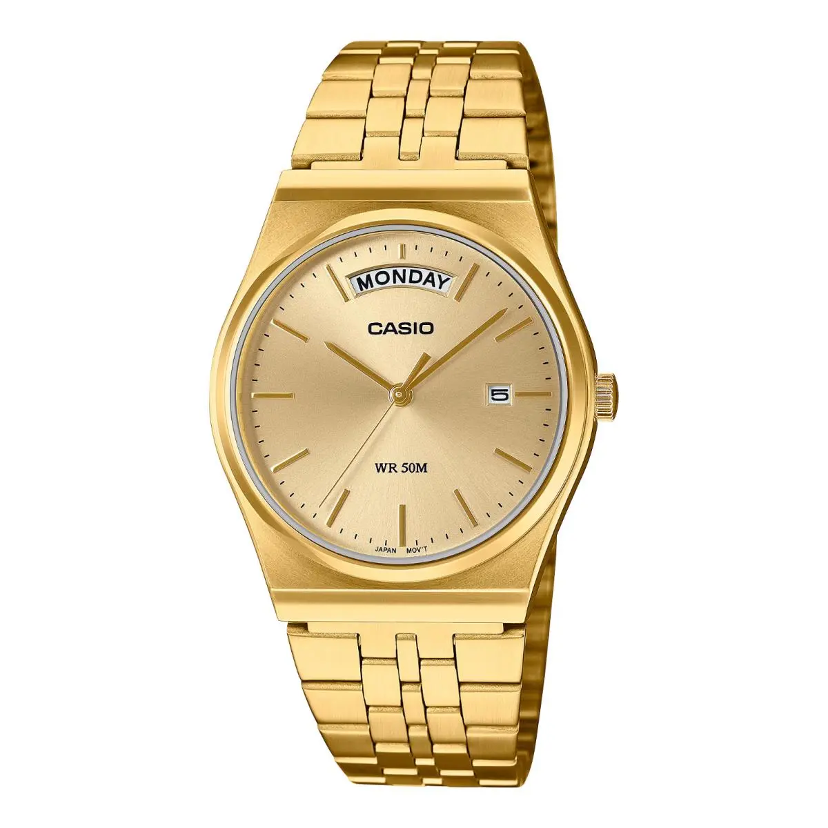 Casio Men`s Day and Date Quartz Stainless Steel Watch - MTP-B146G-9AVDF