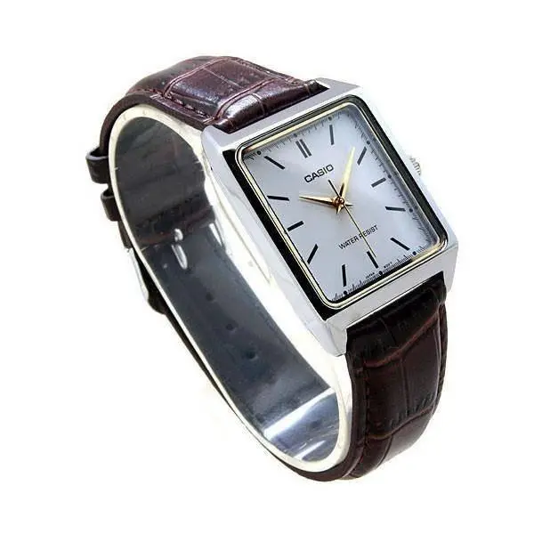 Women White Dial Brown Leather Band Casual Watch LTP-V007L-7E2 by Casio