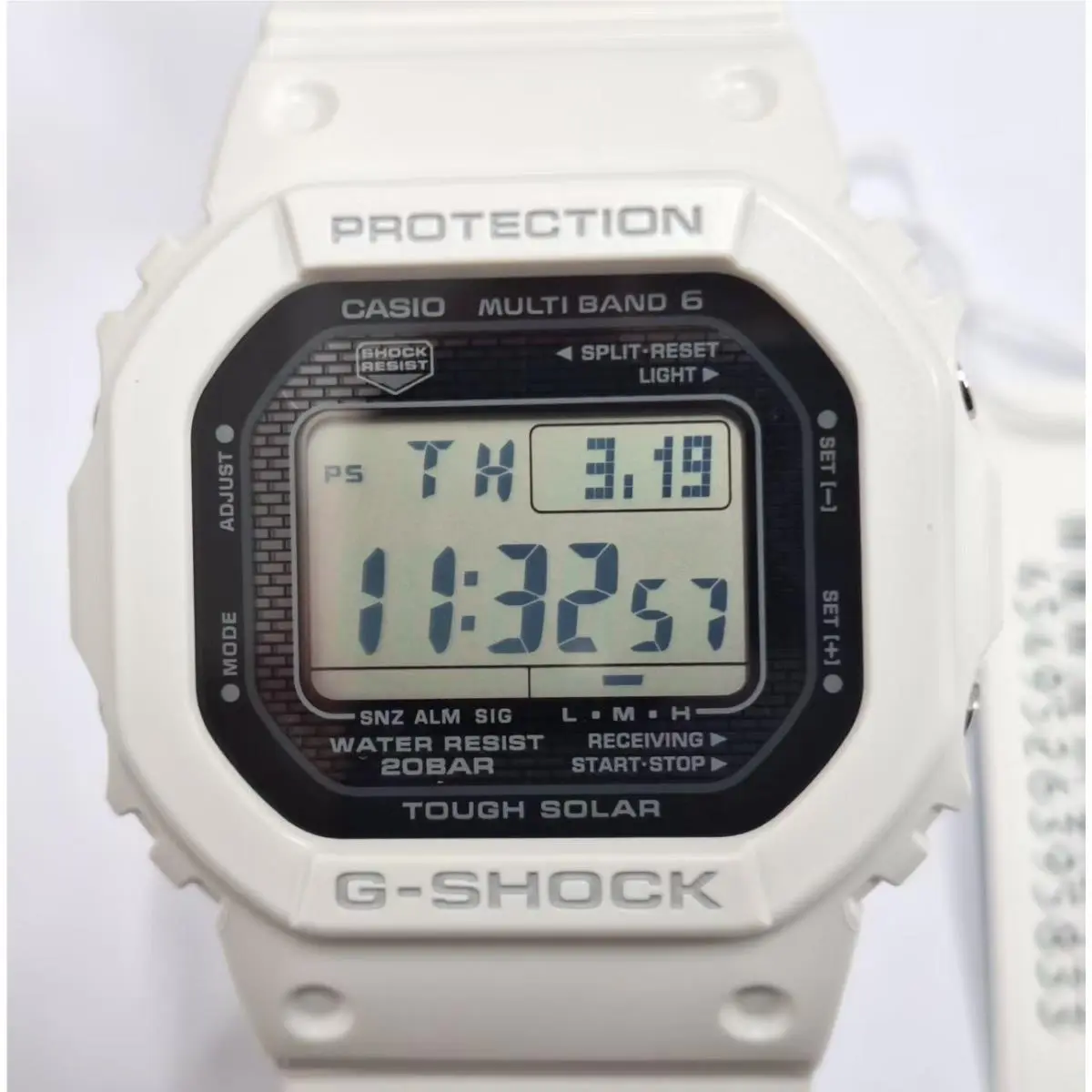 Casio G-shock GW-5000HS-7 GW5000 Solar Multiband 6 White Digital Men`s Watch