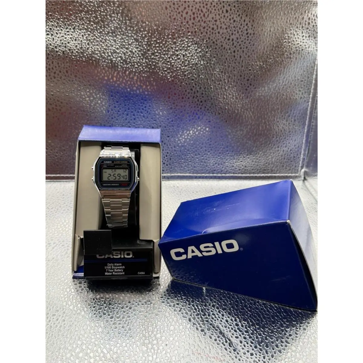 Casio Vintage Black Digital Stainless Steel Alarm Chrono Men’s Sport Watch
