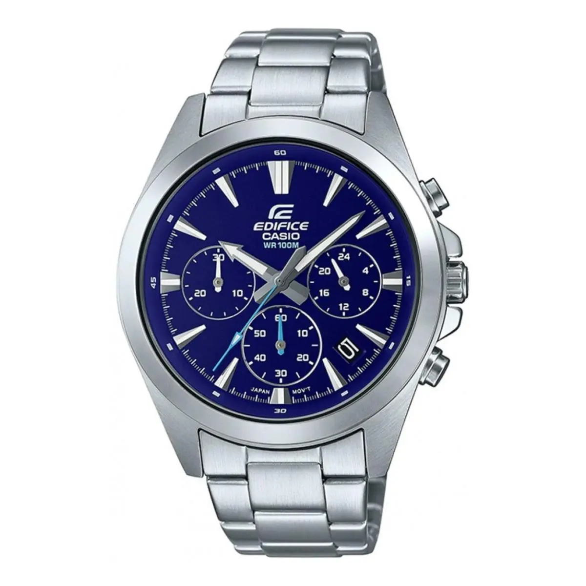 Edifice Men`s Blue Dial Stainless Steel Watch EFV-630D-2A by Casio