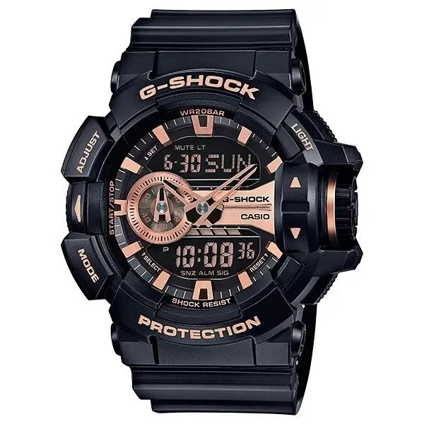 G-shock GA400GB-1A4 Black Rose Gold Analog Digital Watch 200M by Casio