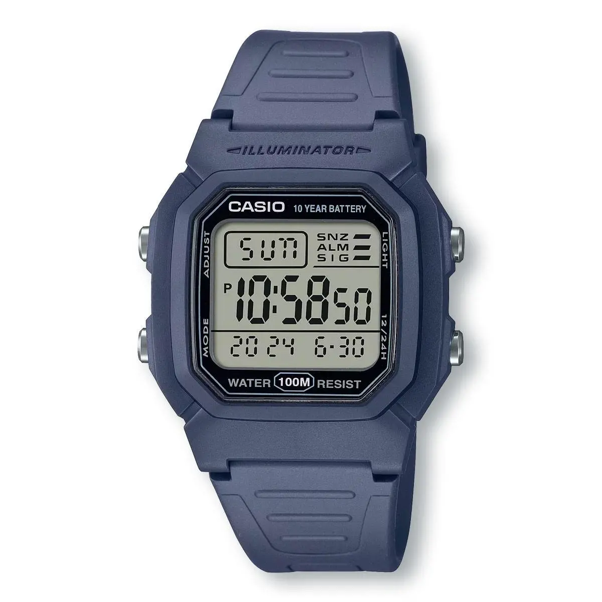 Casio W800H-2A Digital Sports Wristwatch Navy Blue