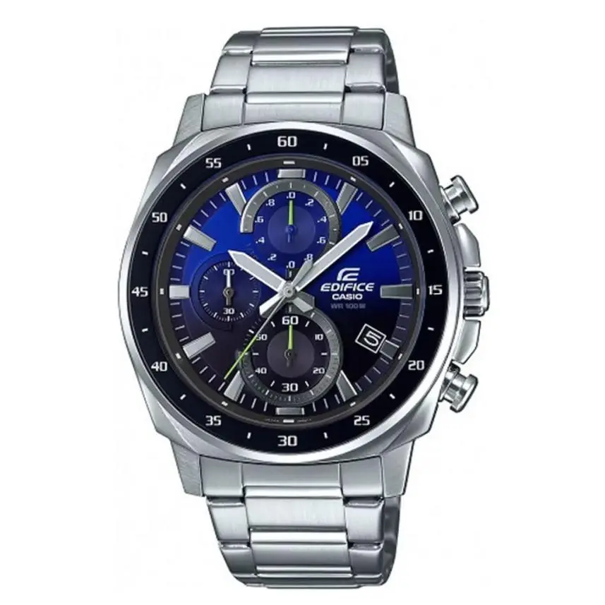 Casio Edifice Men`s Blue Dial Stainless Steel Watch EFV-600D-2A