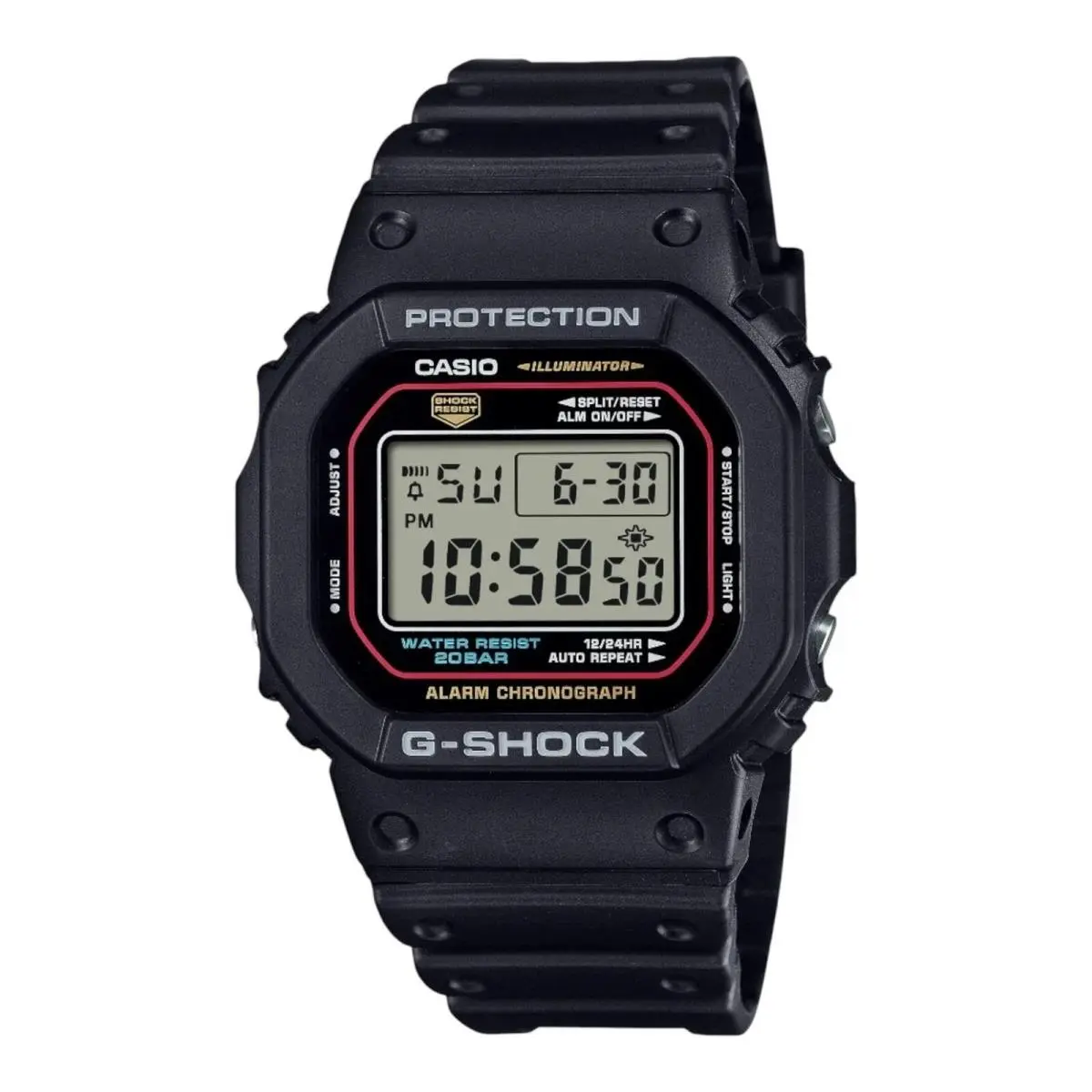 G-shock Digital Grey Dial Black Resin Band Watch DW5600RL-1DR