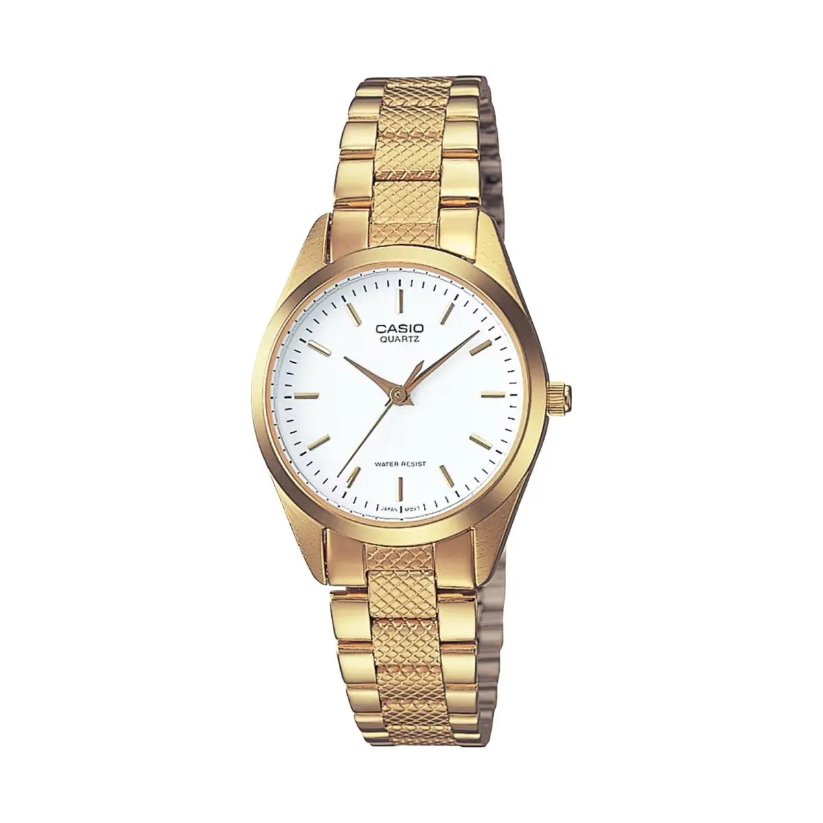 Women’s Gold-tone Analog Watch with White Dial - LTP-1274G-7A by Casio