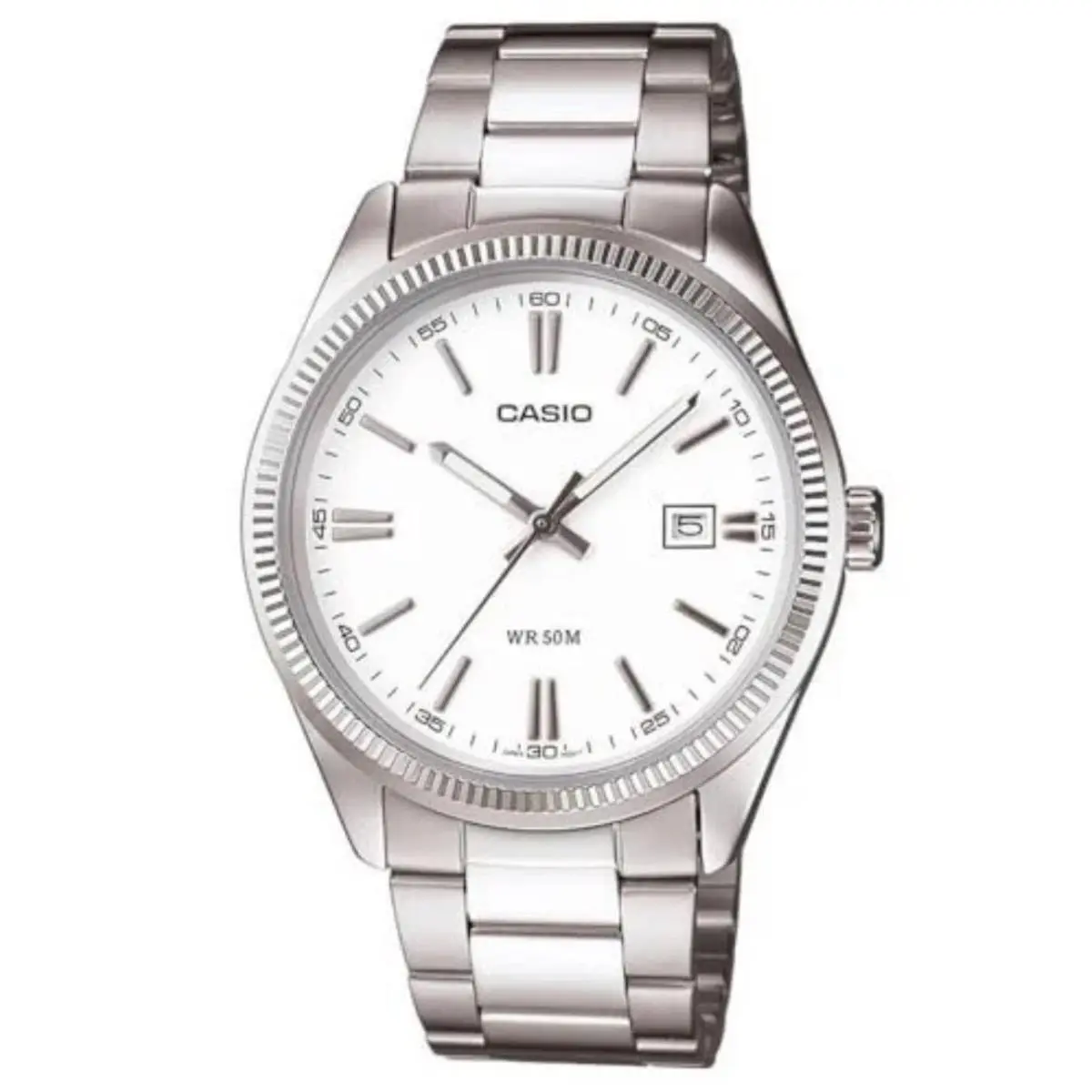 Casio MTP-1302D-7A1V Men’s Quartz Watch White Dial Stainless Steel Bracelet