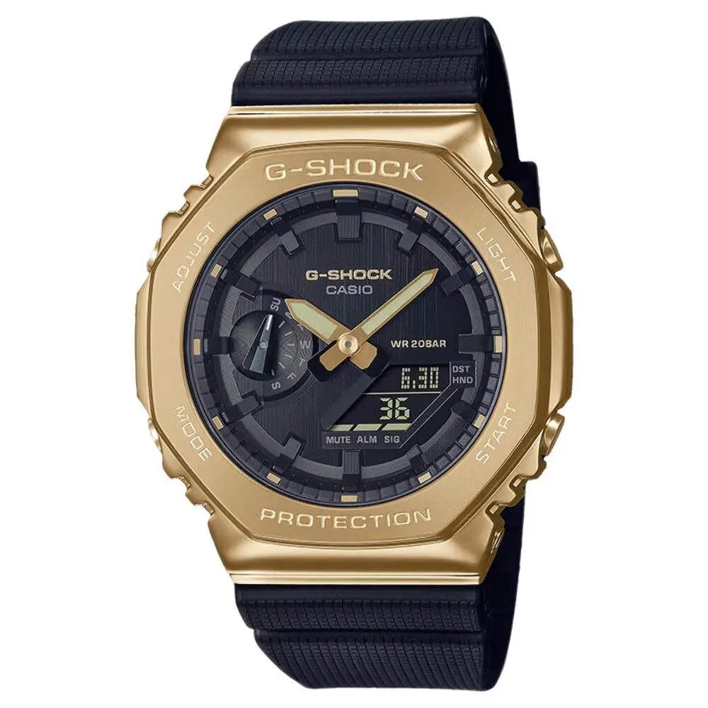 G-shock GM-2100G-1A9 Metal Bezel Gold / Black Men`s Watch by Casio