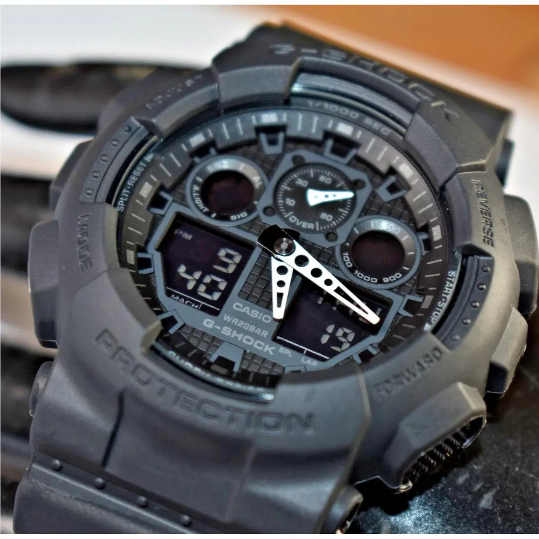 Casio G-shock GA-100 5081 Men`s Black Ana/digi Watch Battery