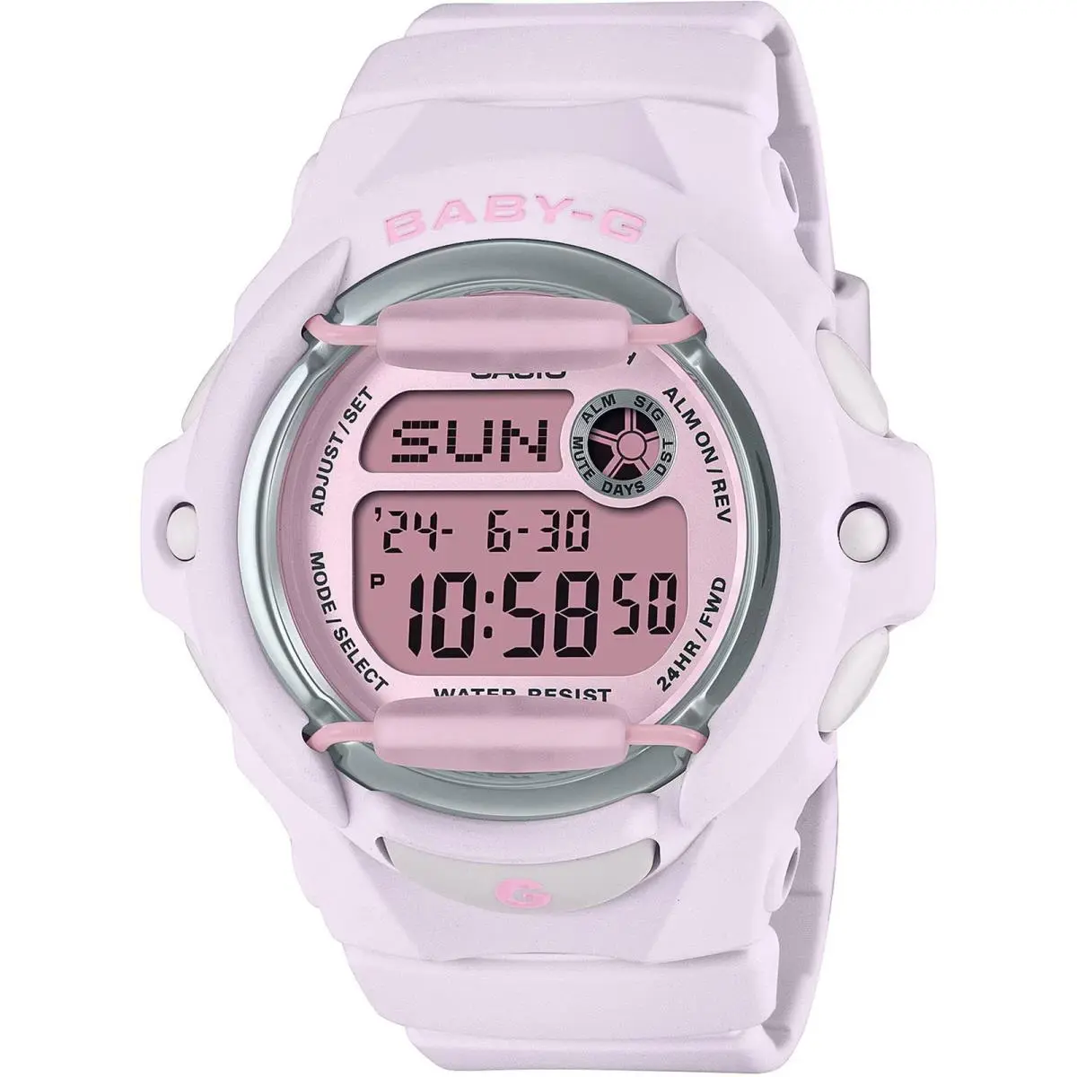 Casio Women`s Watch Baby-g Chronograph Pastel Pink Resin Strap Digital BG169U-4B