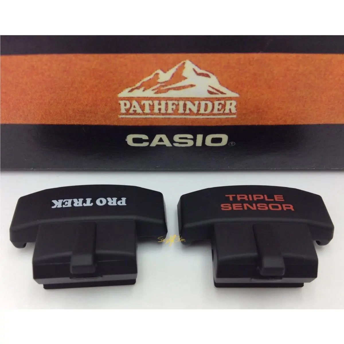 Casio Pro Trek End Piece/cover Black Red/white Fits PRW-3000G PRW-3000G-1 6H 12H