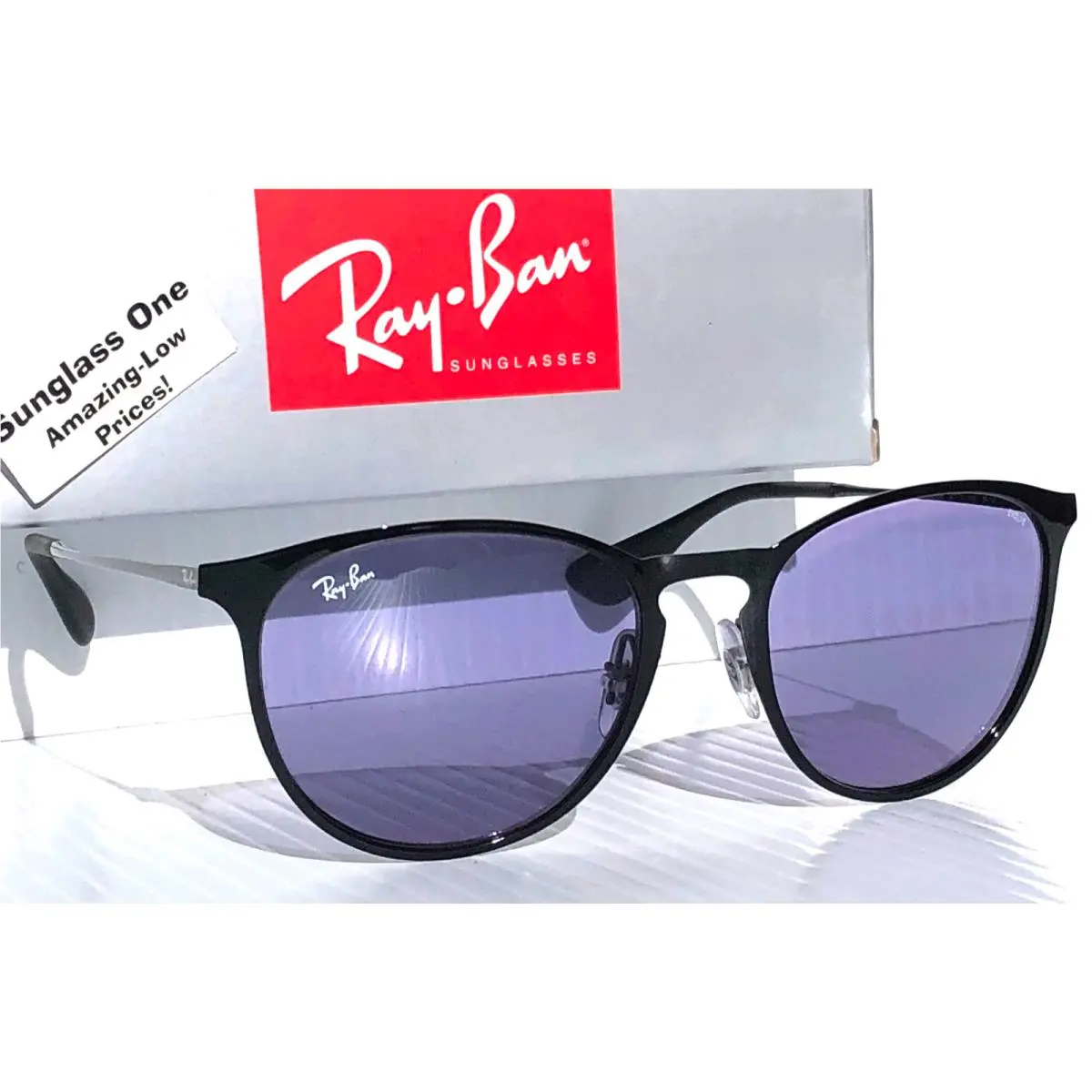 uk Ray Ban Erika Metal Black Photochromic Gradient Gray Sunglass RB3539 002/Q3