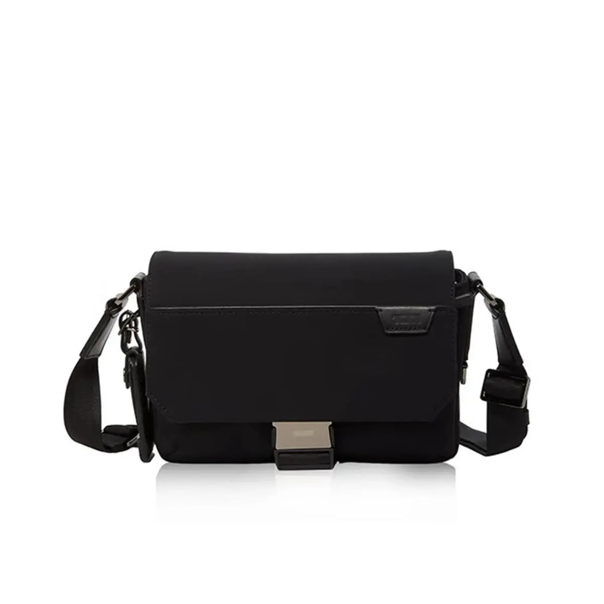 Tumi Black Crossbody Bag Compact Travel Messenger Shoulder Bag