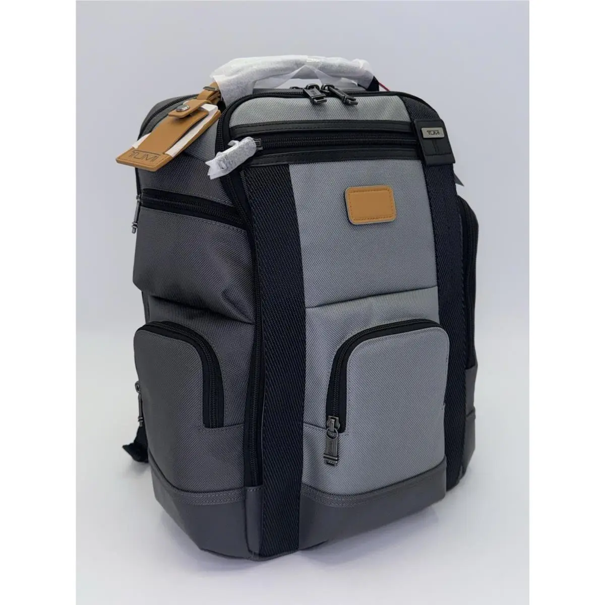 Tumi Alpha Bravo Hendrick Deluxe Brief Pack Backpack Gray Black Laptop