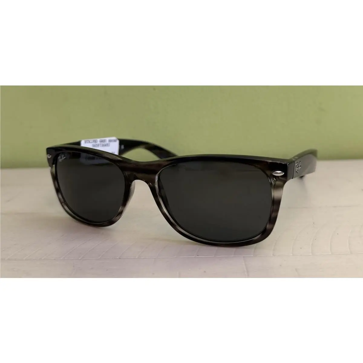 Ray Ban RB2132 Wayfarer Striped Grey Havana Sunglasses 58-18-145