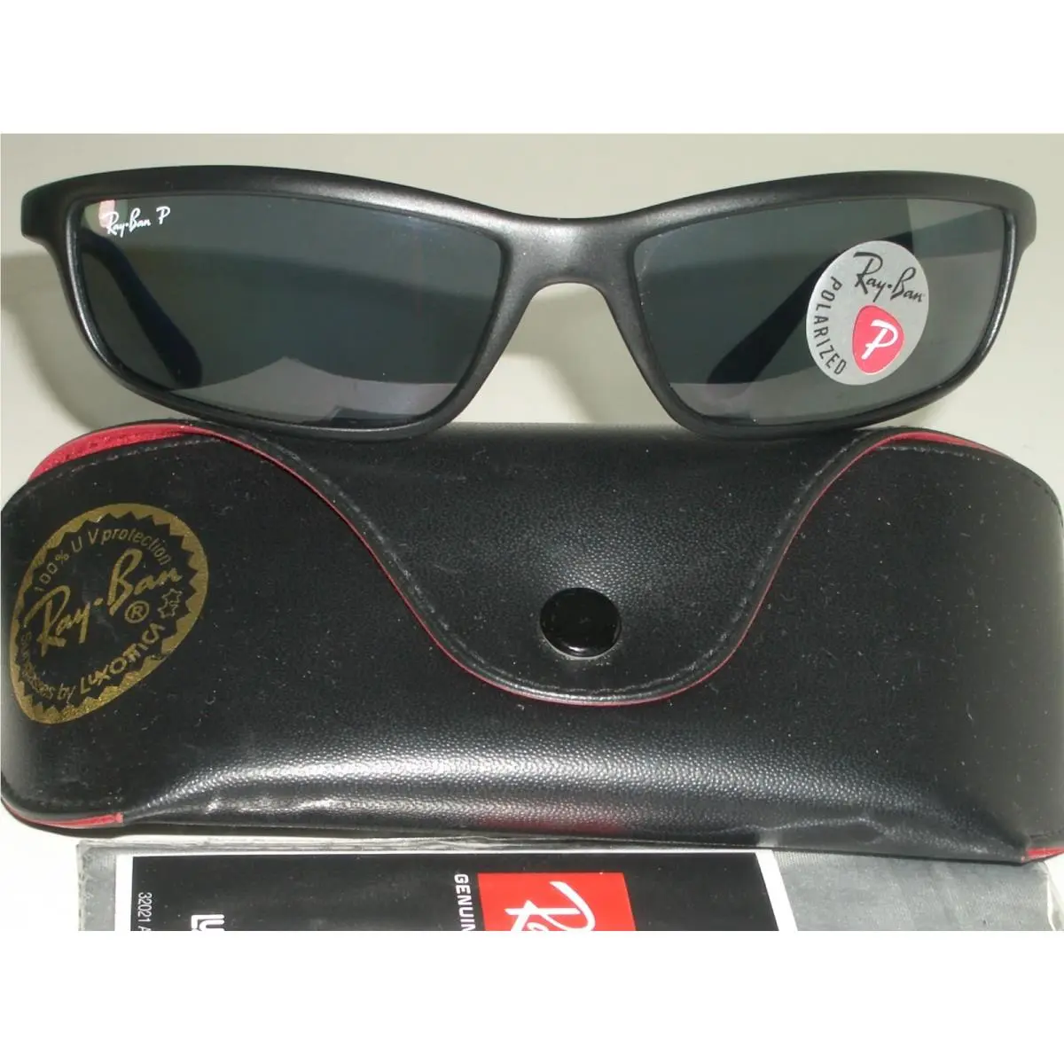 Ray Ban RB4034 PS17 Stunning Black Gray Polarized Predator Wraps Sunglasses