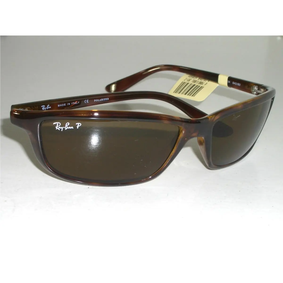 Ray-ban RB4034 PS17 Sleek Tortoise Brown Polarized Predator Wraps Sunglasses by Ray-Ban