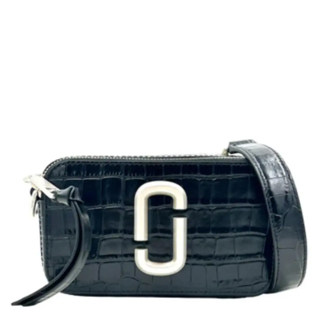 Marc Jacobs The Croc-embossed Chain Snapshot - Black