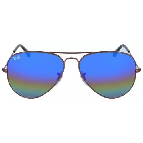 Ray-ban RB3025 9019/C2 Bronze-copper Aviator Rainbow Flash Mirror 62-14