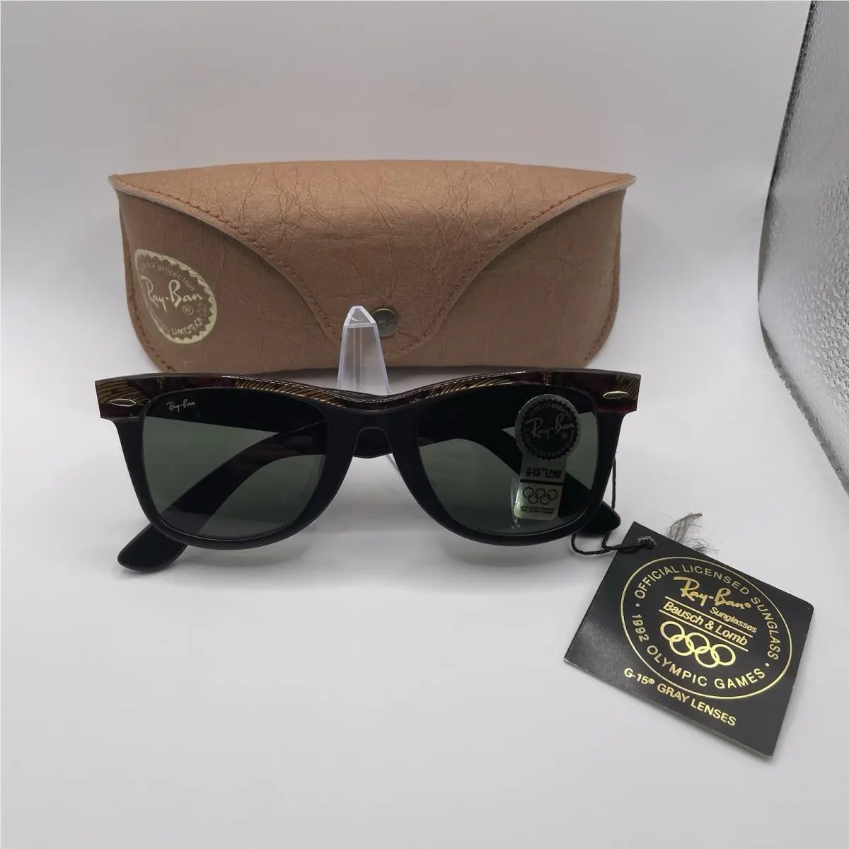 Vtg B L Ray-ban G15 Wayfarer II Usa 1992 Olympic Sticker Aztec Rare Design