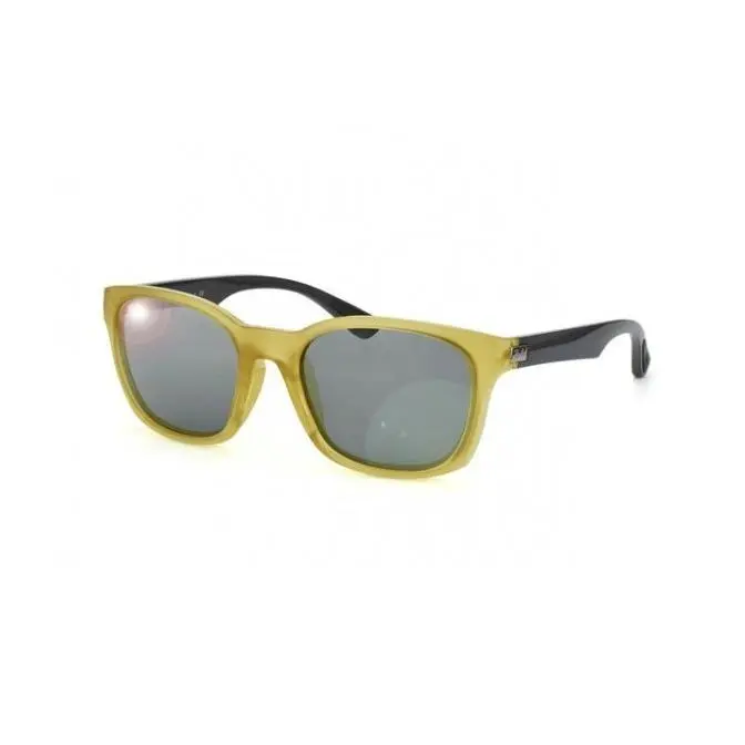 Ray Ban Gold Gray Unisex Square Sunglasses RB4197 6043/6G