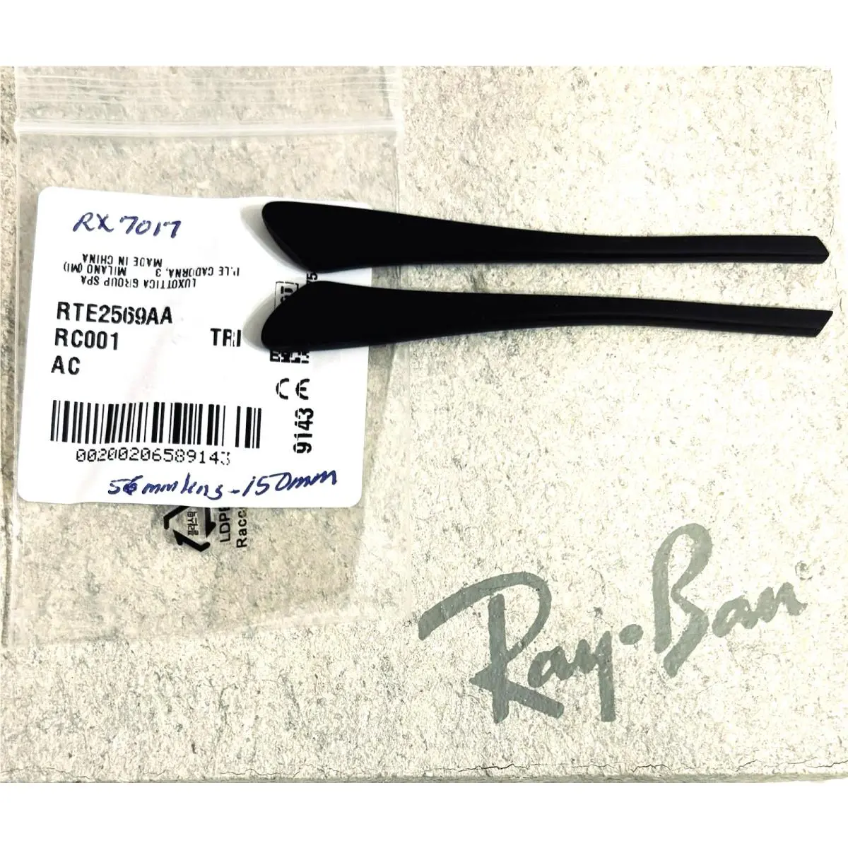 Ray Ban Replacement Temple Tips For Rx7017 Rx6263 RB3387 56-150mm Black Socks