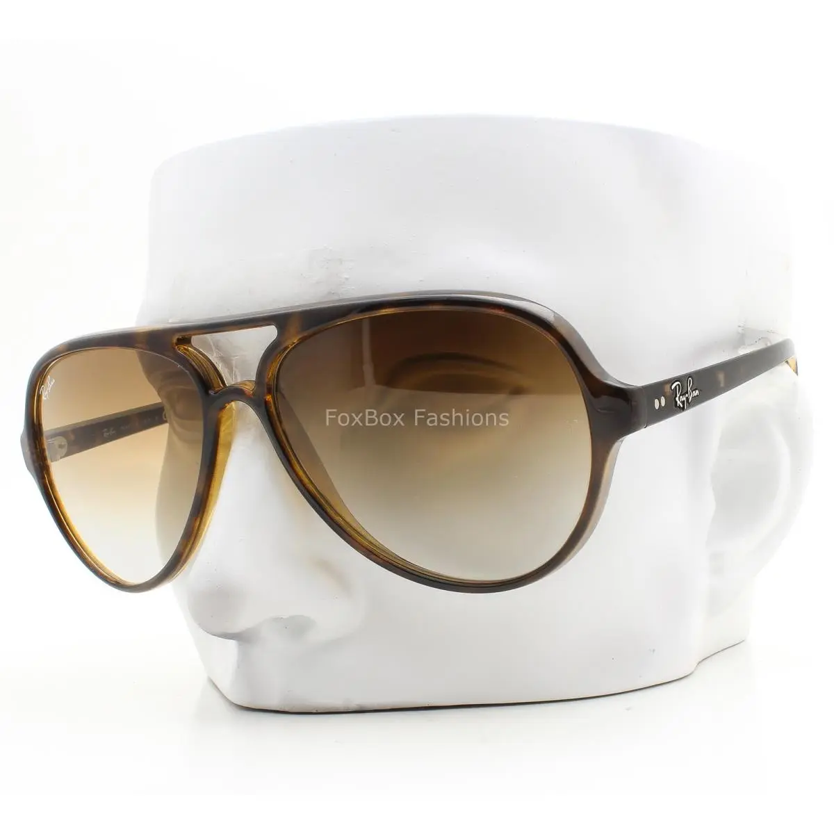 Ray-ban Cats 5000 Sunglasses RB 4125 710/51 Light Havana Brown Glass Lens W/case