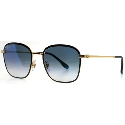 Ray Ban RB3720 9000/3F Black Arista Square Mirror Sunglasses 55-20-145 2N