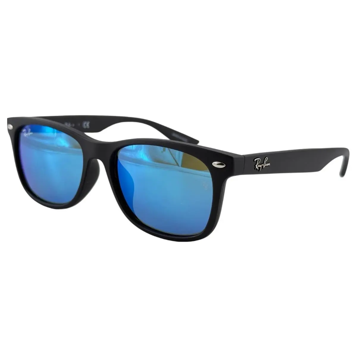 Ray Ban Junior RJ9052SF Kidsplastic Sunglass 100S/55 Black 50-15 Blue Mirror