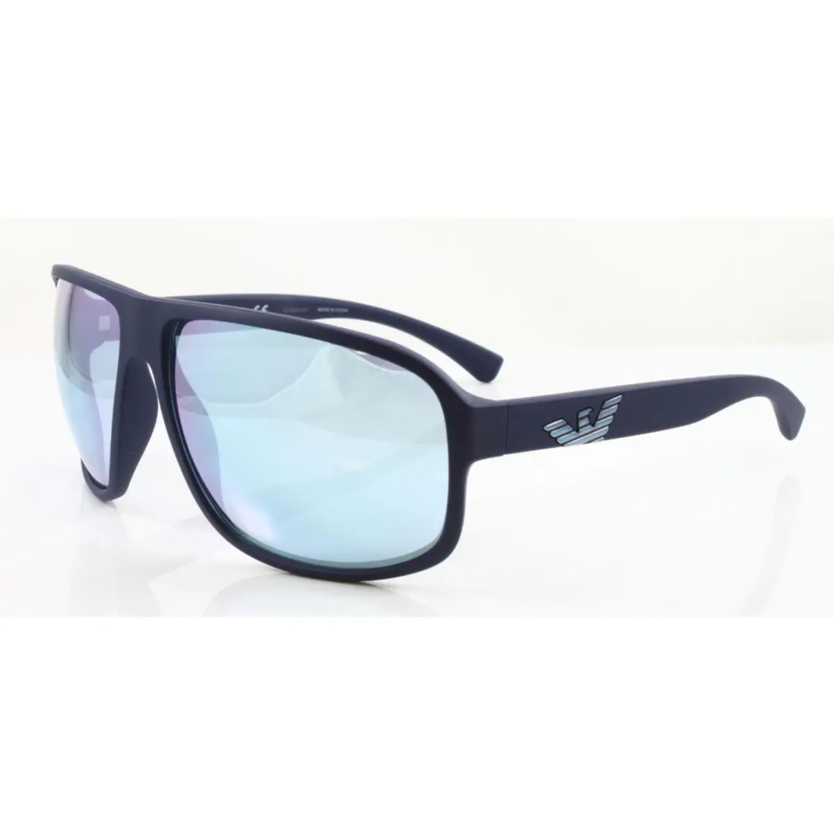 Men`s Sunglasses EA4130-57546J Matte Blue 63mm Square Plastic by Emporio Armani