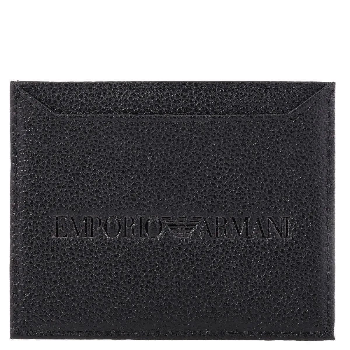 Tumbled Leather Card Holder EM001578-AF13788-UC001 by Emporio Armani