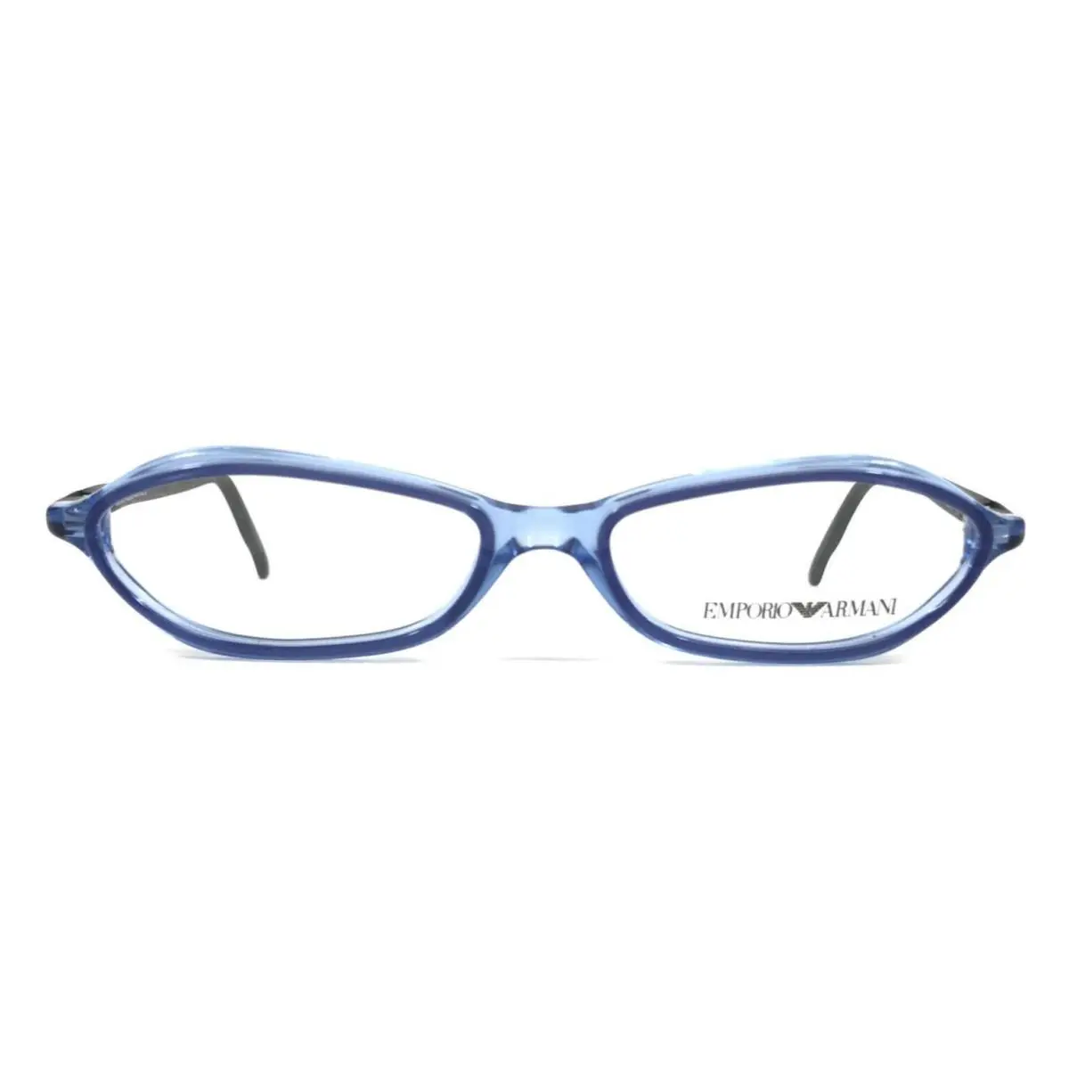 Emporio Armani Eyeglasses Frames 614 414 Crystal Blue Black Cat Eye 52-16-135