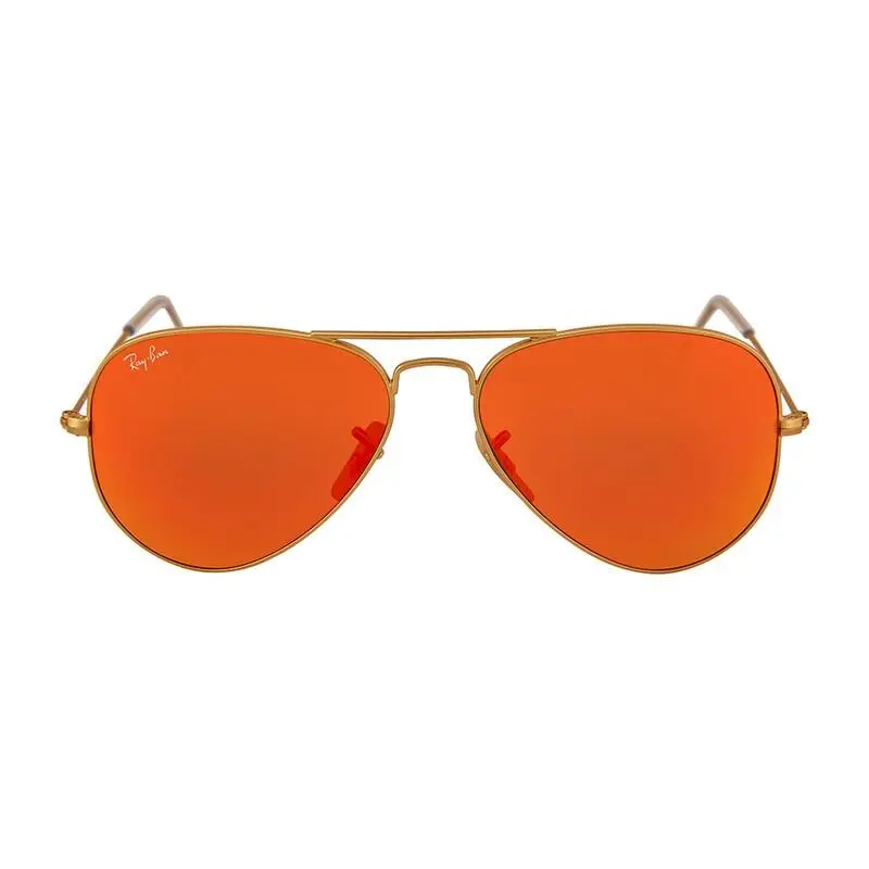 Ray-ban RB3025 112/69 Matte Gold Aviator Brown Mirror Orange 55-14-135