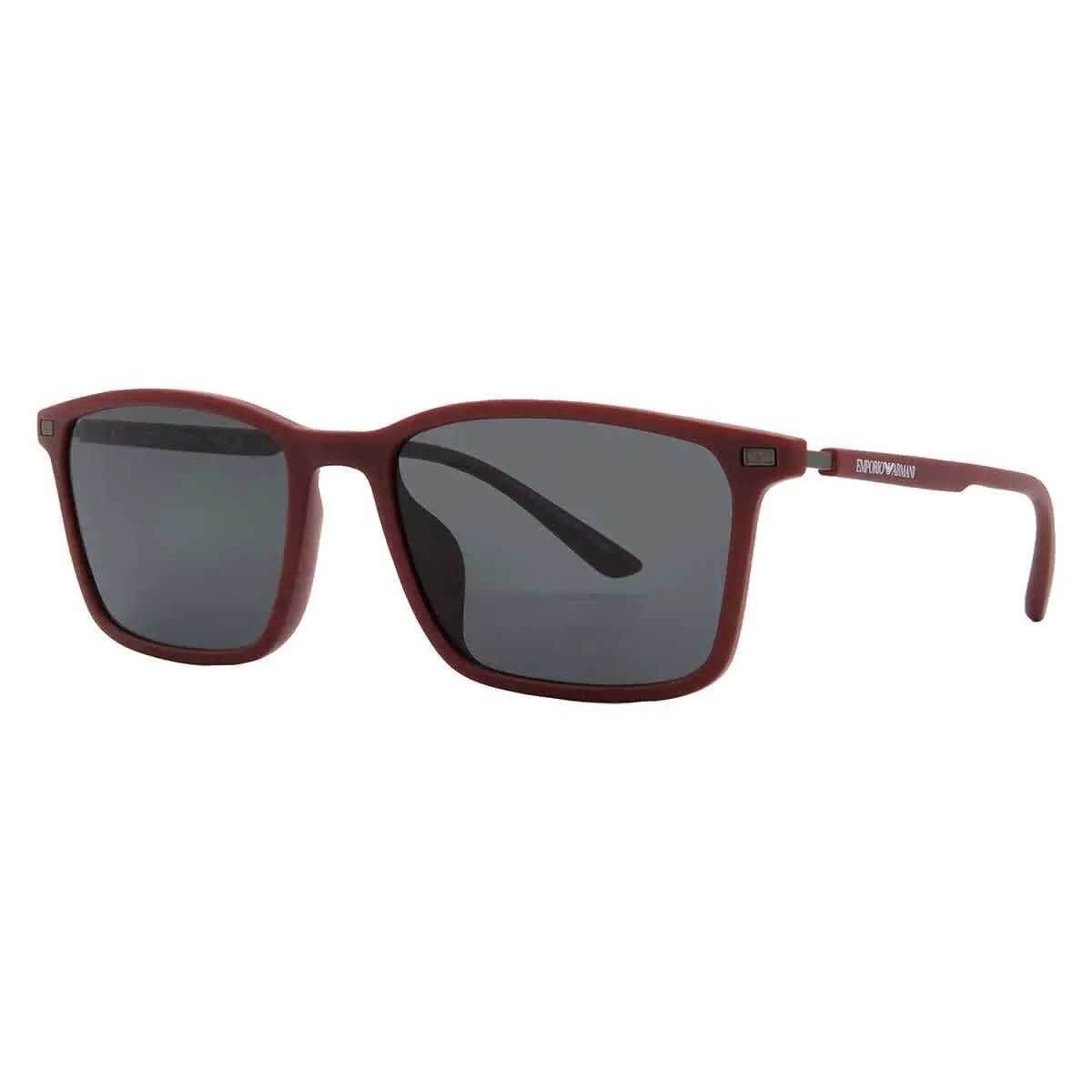 Emporio Armani Dark Grey Rectangular Men`s Sunglasses EA4223U 526187 56
