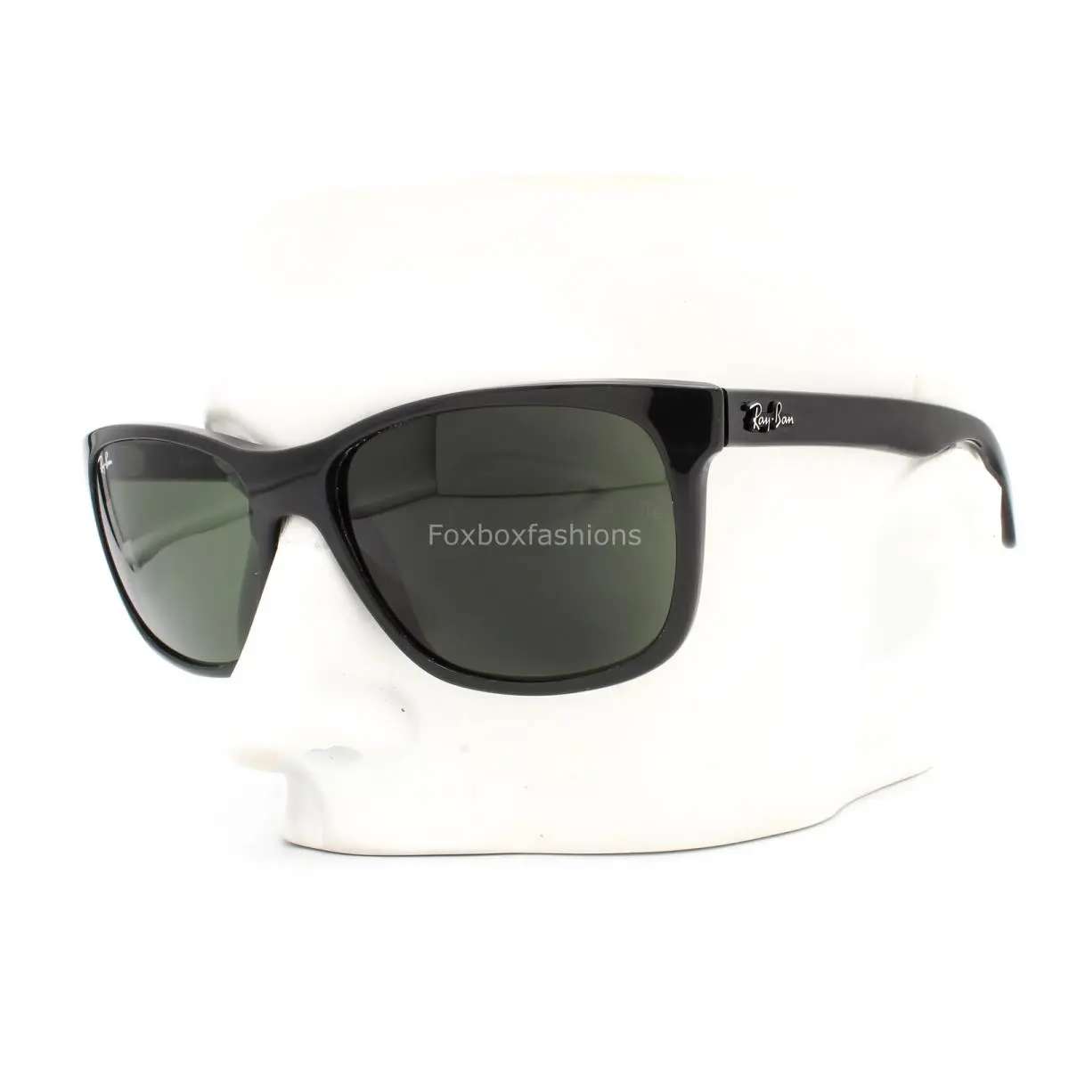 Ray-ban RB 4181 601 Sunglasses Polished Black Dark Green Lens with Case by Ray-Ban