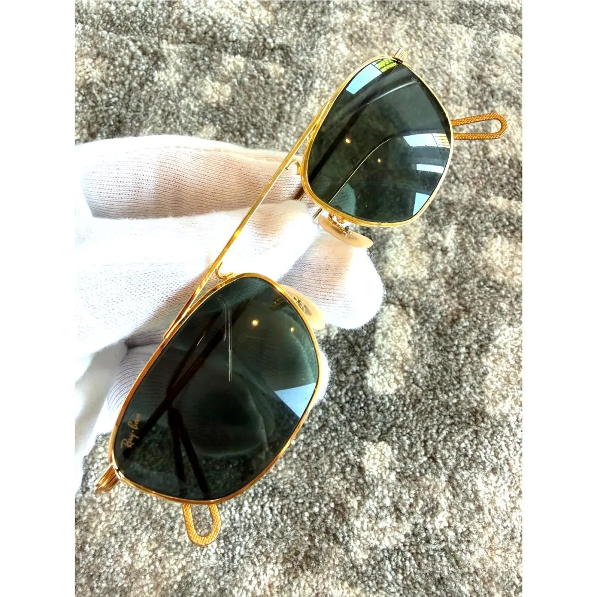 Vintage B L Ray Ban Rayban Gold Sidestreet Sunglasses Made IN Usa