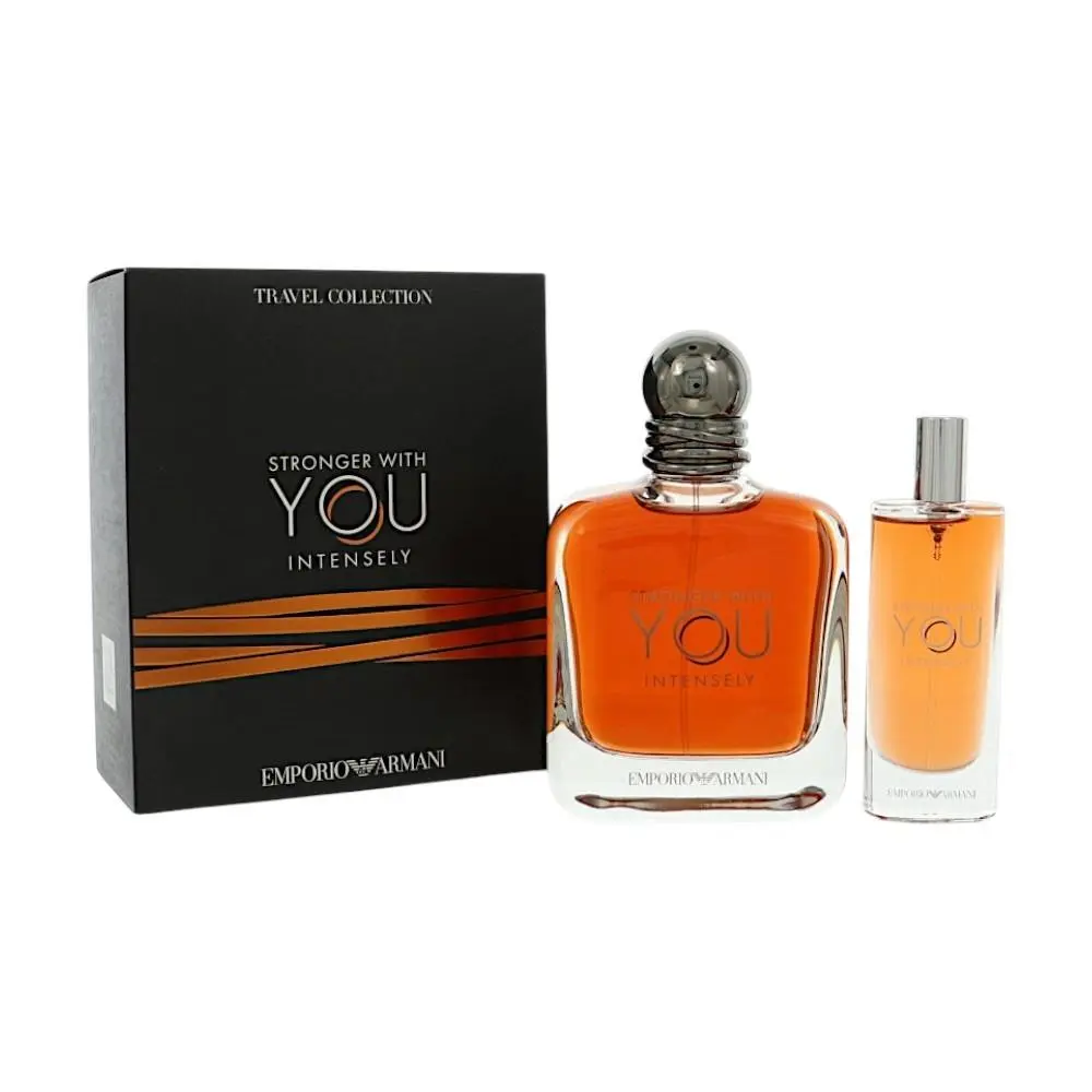 Stronger with You Intensely by Emporio Armani Gift Set For Men 2 Piece Gift Set