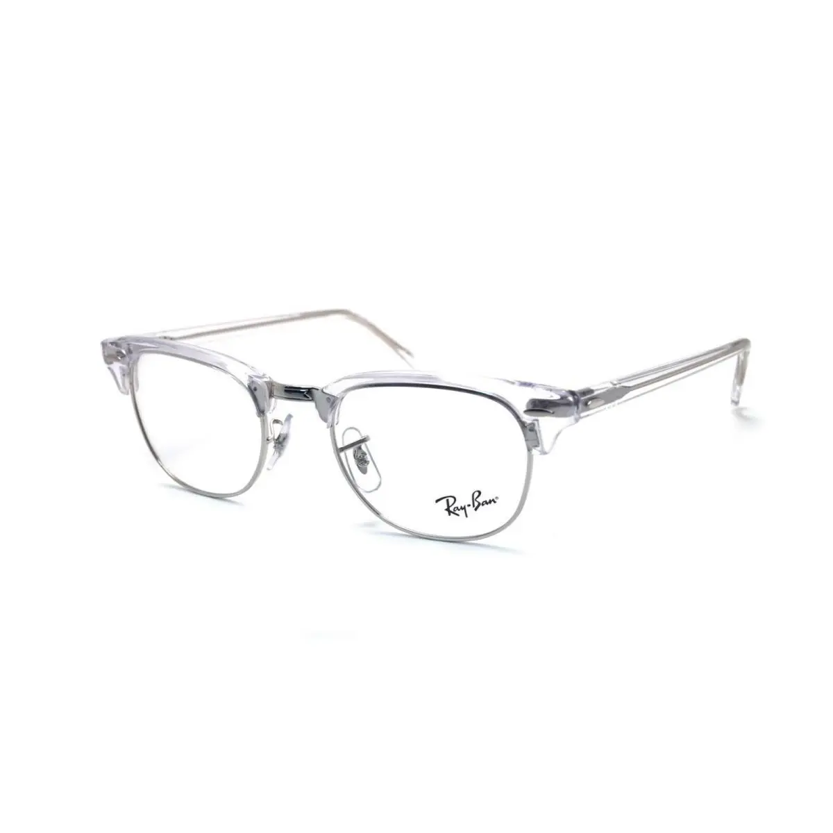 Ray Ban Clubmaster RX5154 RB5154 2001 51mm Silver Transparent