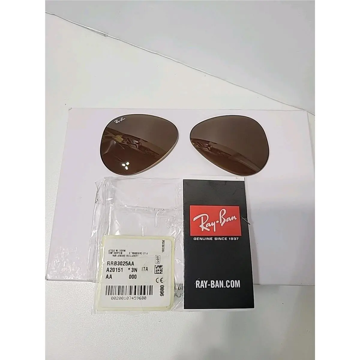 Ray Ban RB3025AA Aviator Replacement Lenses Only Non Polarized Brown G-15 55mm