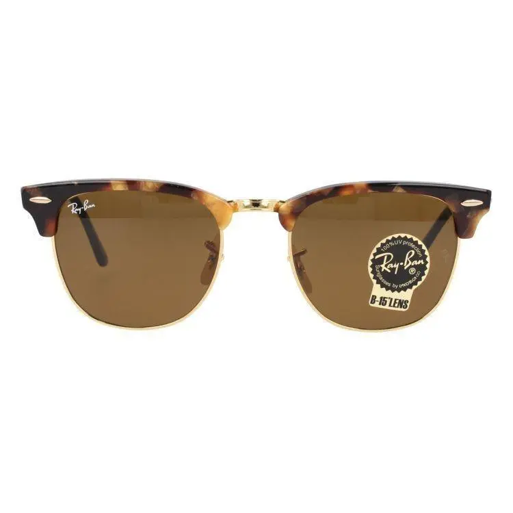 Ray-ban RB3016 1160 Clubmaster Polished Havana B-15 Brown Sunglasses 51-21-145