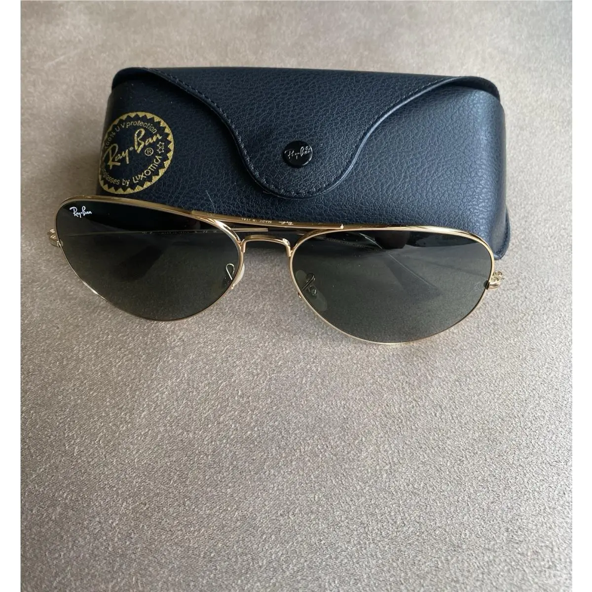 Ray-ban RB3025 Aviator Large Metal 181 Gold/havana Frame Aviator Sunglasses