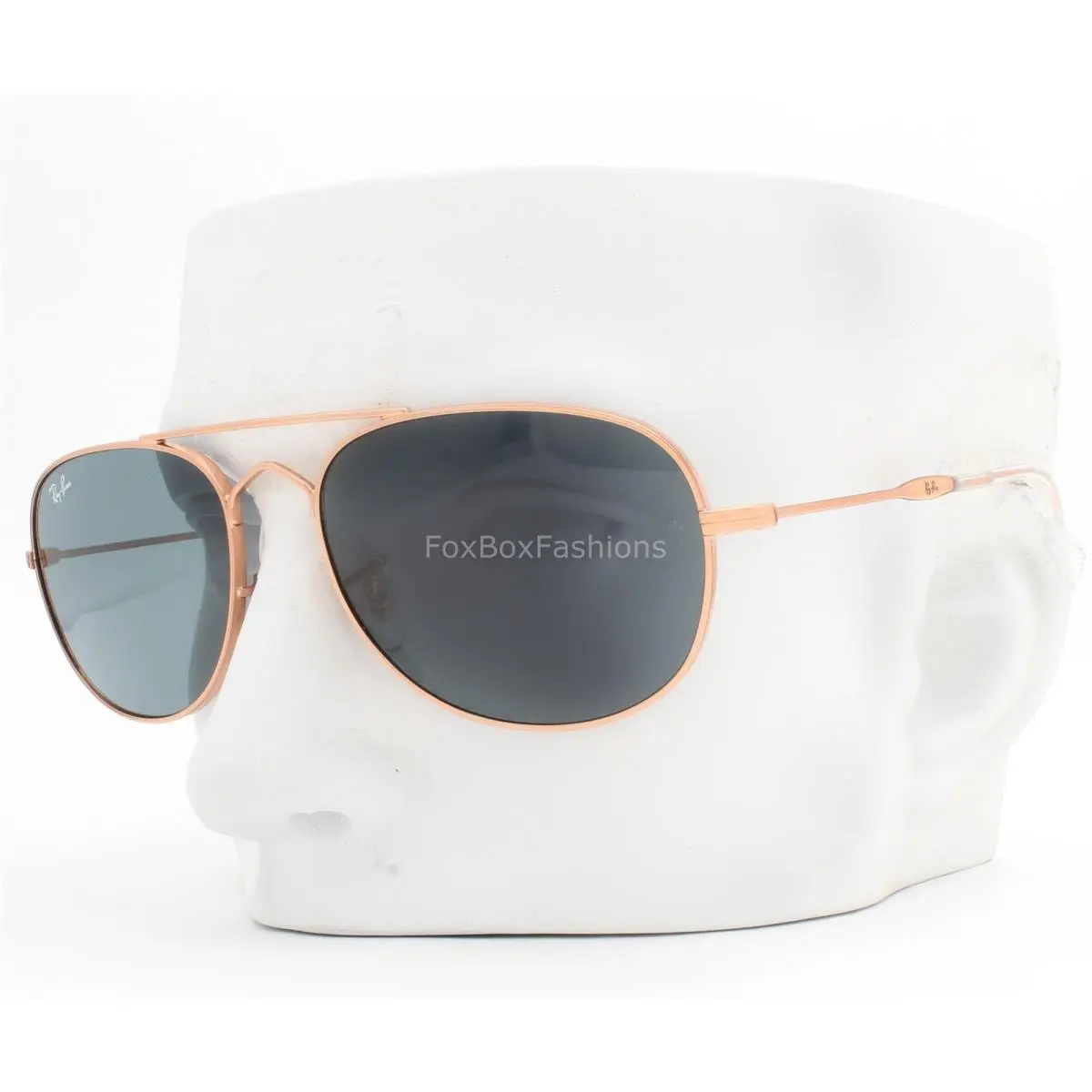 Ray-ban Bain Bridge Sunglasses RB 3735 9202/R5 Rose Gold Blue Glass 57mm W/case by Ray-Ban